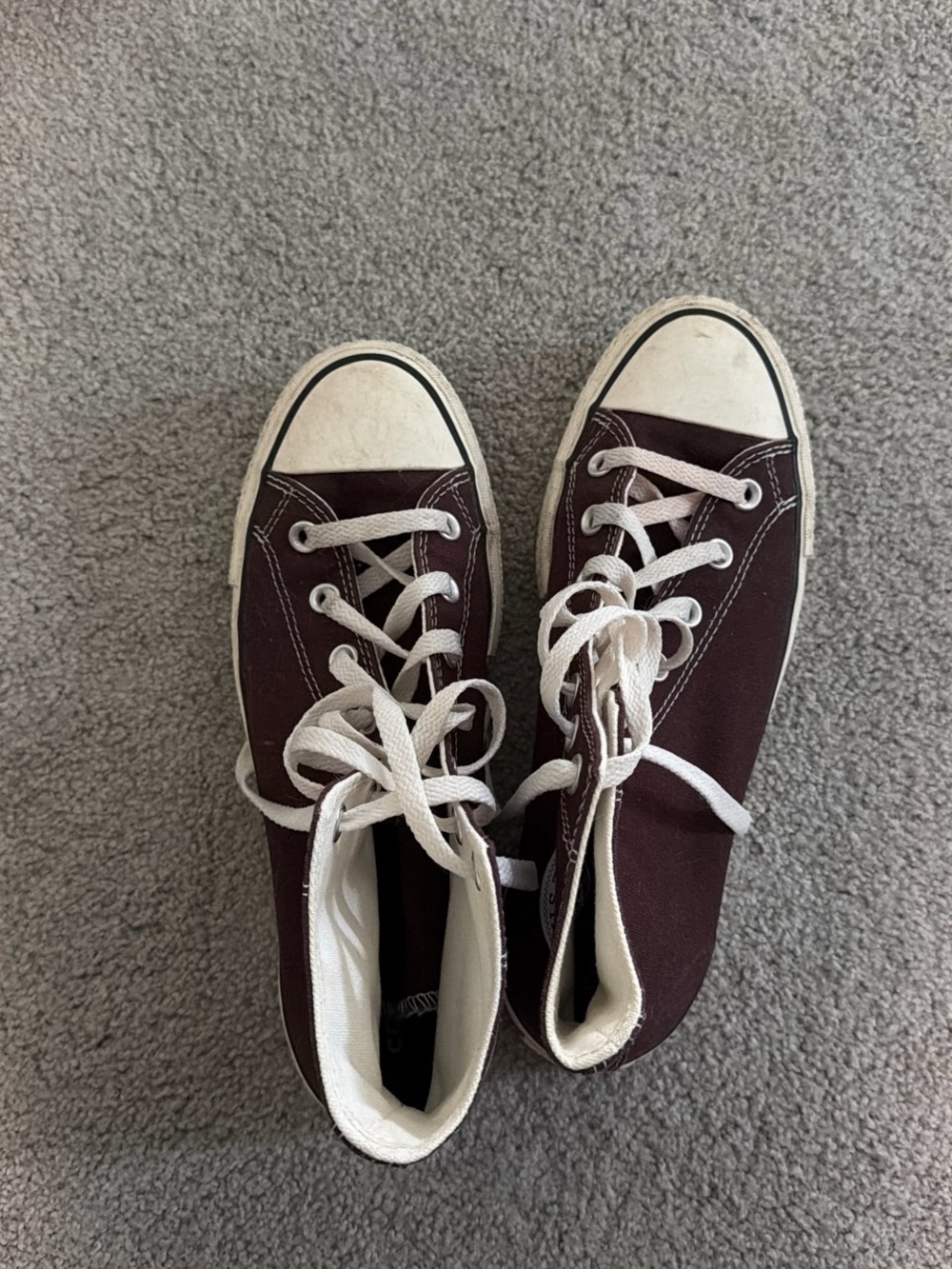 High-Top Canvas Sneakers in brown